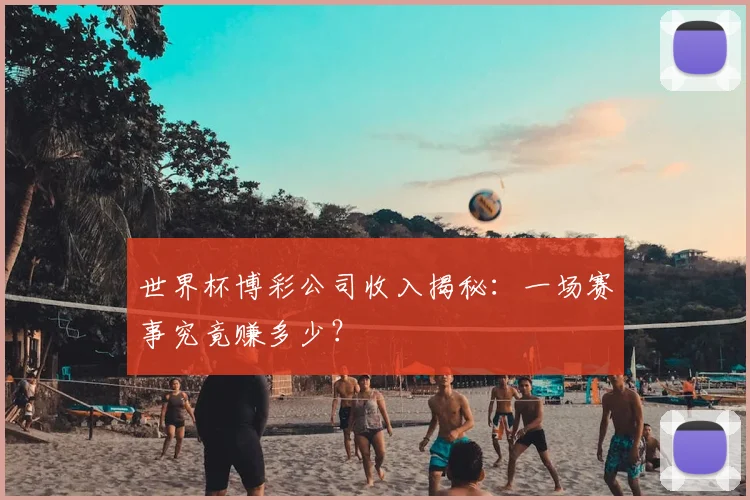 世界杯博彩公司收入揭秘:一场赛事究竟赚多少?